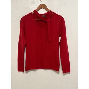 Classiques Entier 100% Cashmere Sweater Red S Necktie Classic Quite Luxury